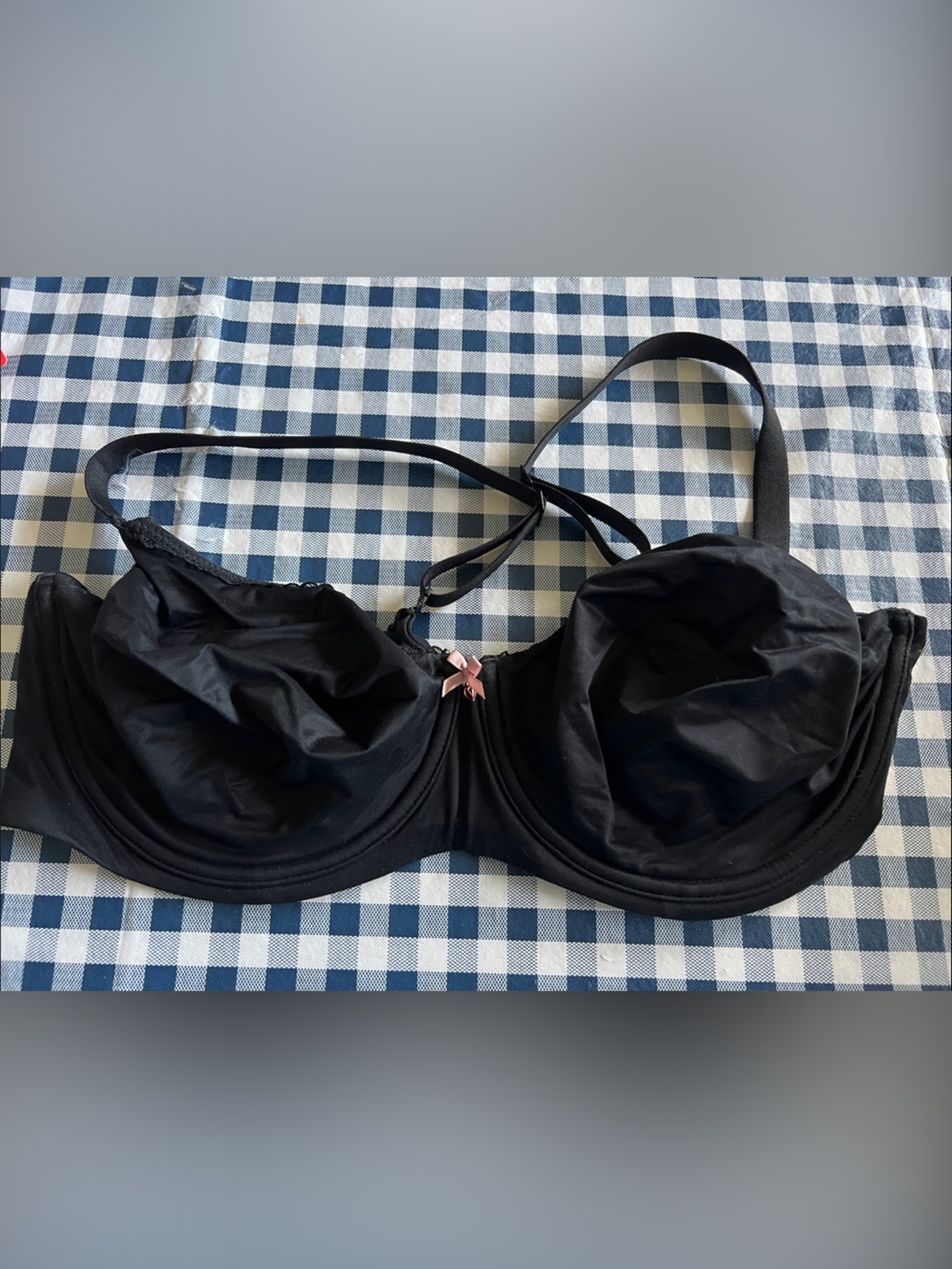 Victoria's Secret Black Underwire Bra with Pink Accent NWOT